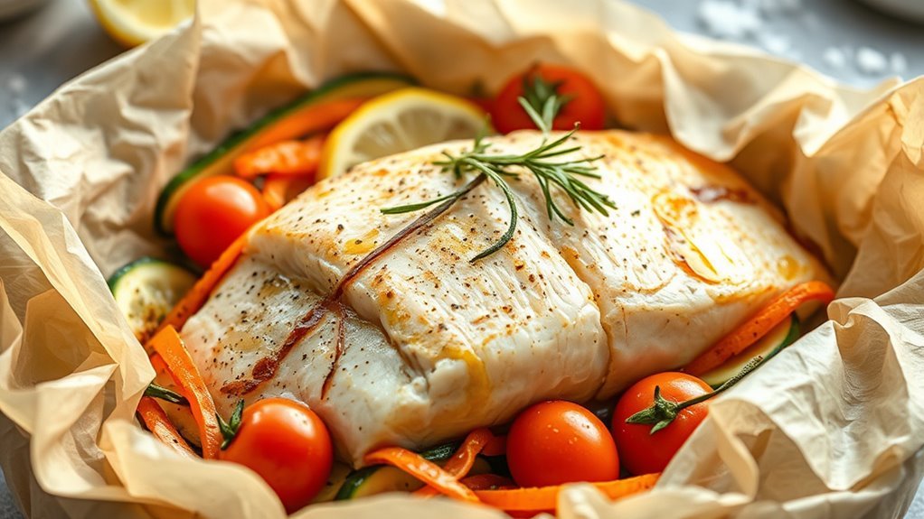 baked fish in parchment