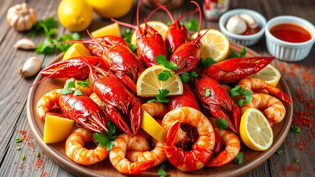 crawfish and shrimp dish