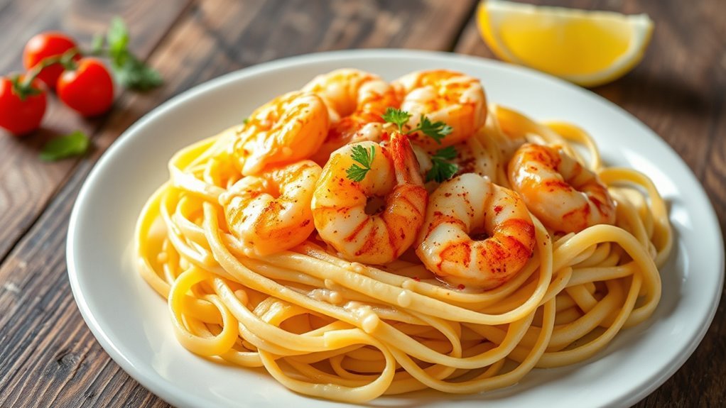 creamy spicy shrimp pasta