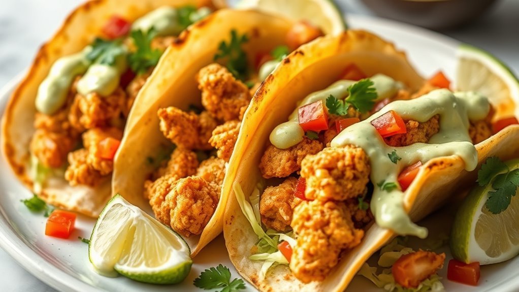 crispy tacos with avocado