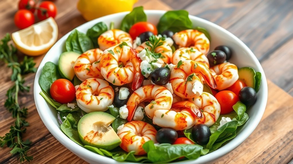 fresh mediterranean shrimp salad