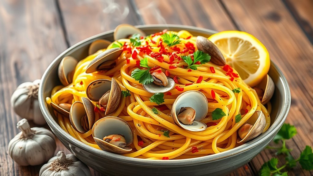 linguine clams spicy dish