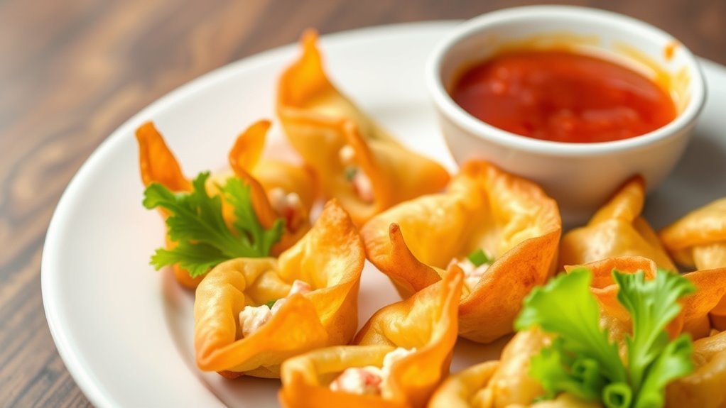 lobster filled crab wontons