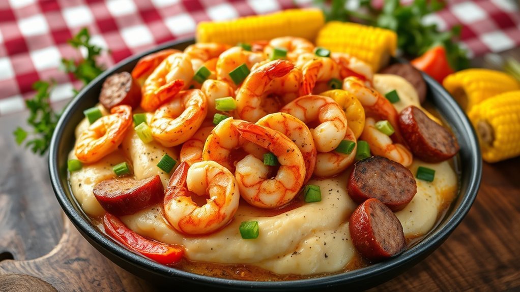 shrimp and grits dish